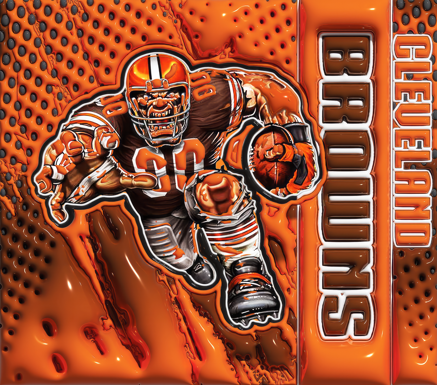 Cleveland Browns football tumbler