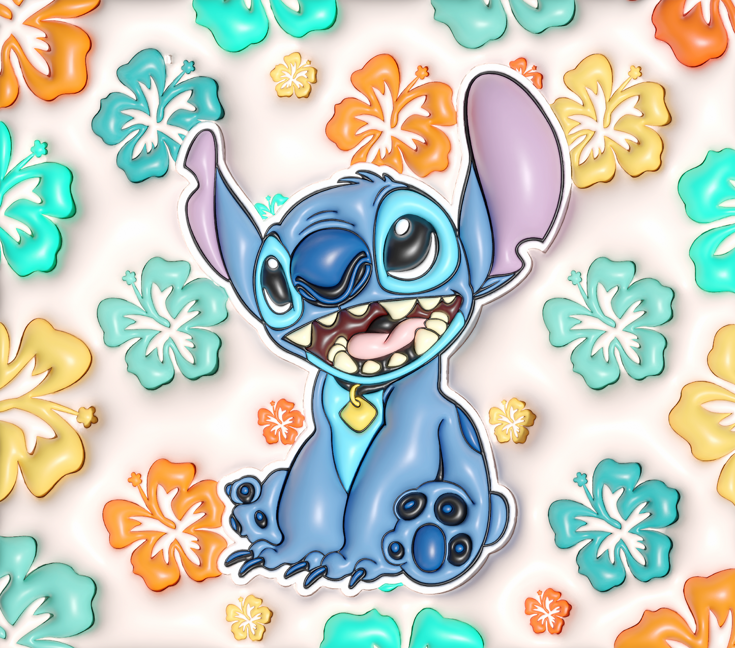 Stitch 3D Inflated tumbler