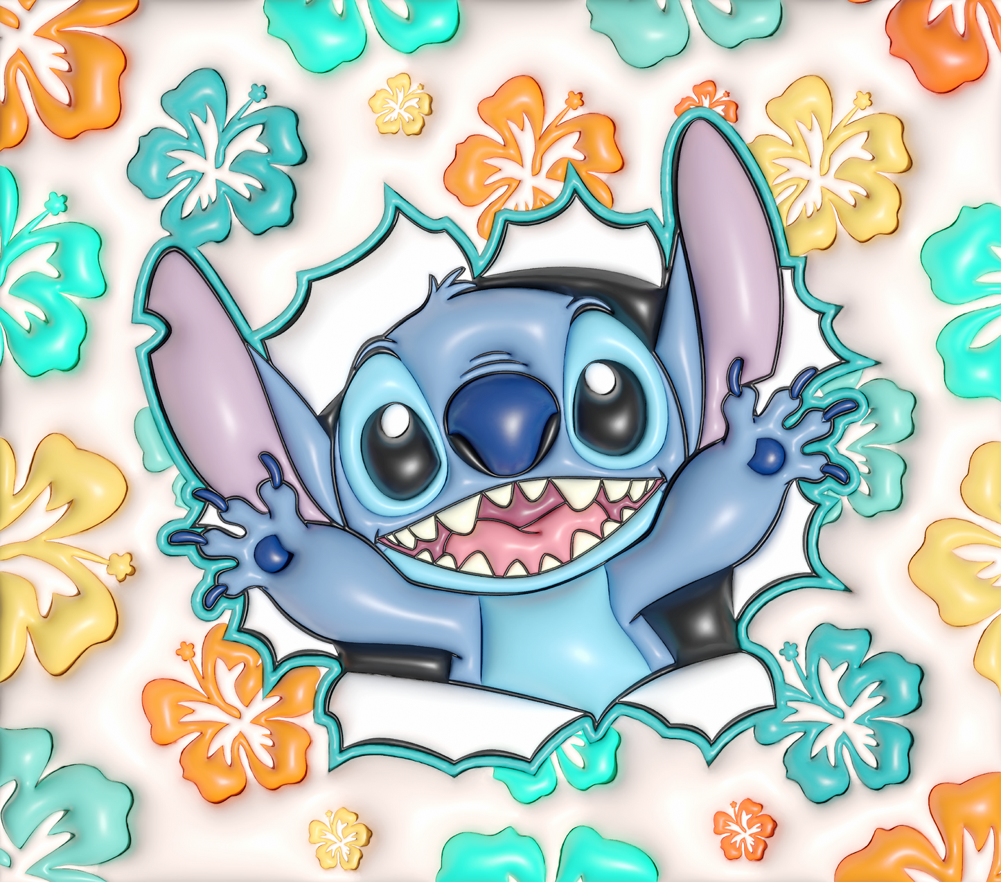 Stitch 3D Inflated tumbler