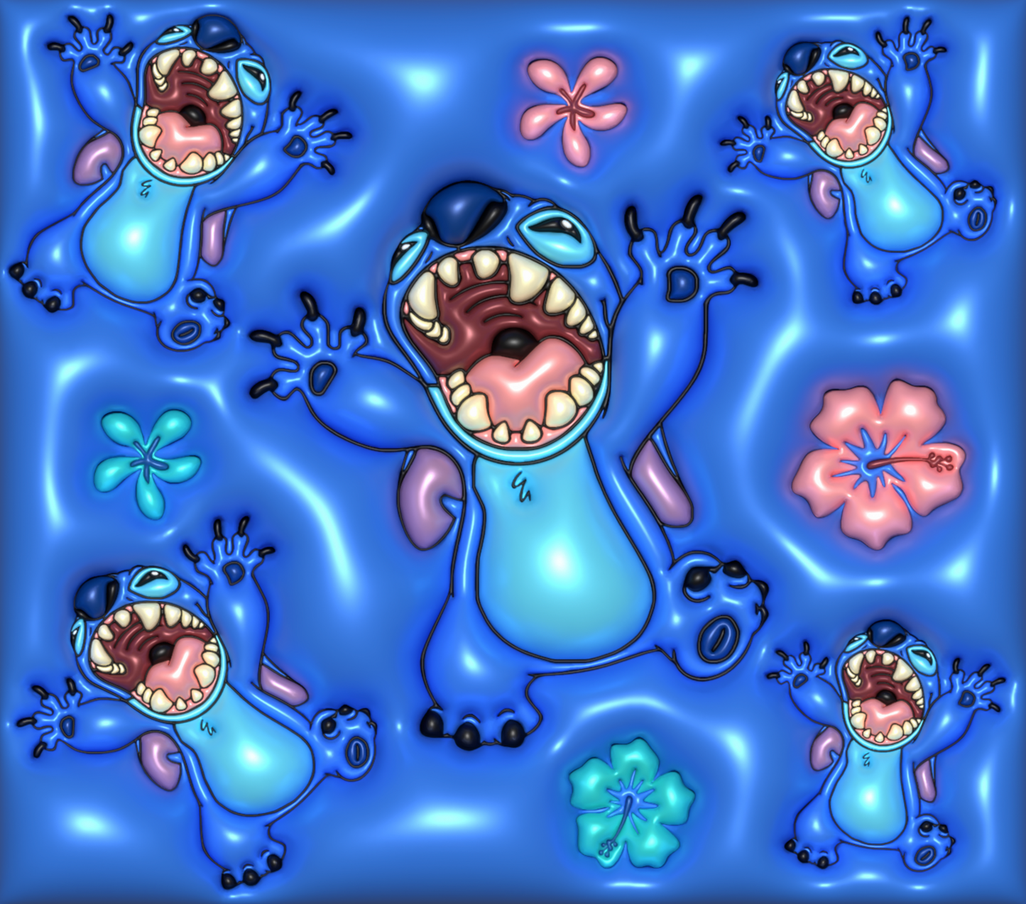 Stitch 3D Inflated tumbler