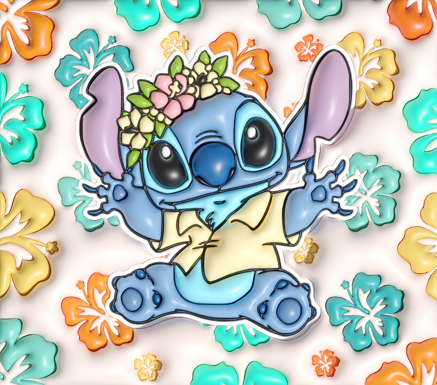 Stitch 3D Inflated tumbler