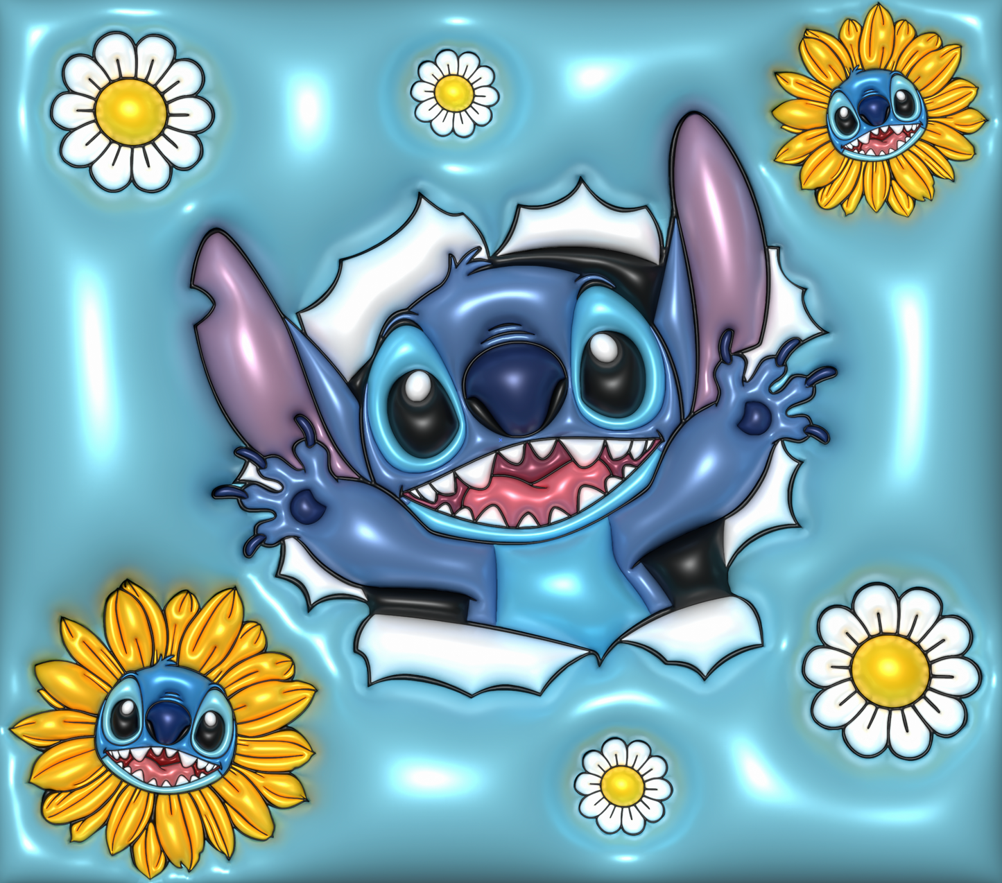 Stitch 3D Inflated tumbler