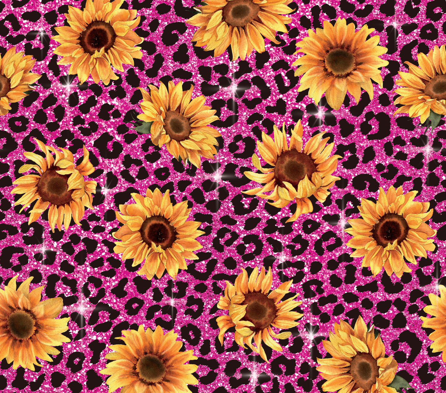 Pink Sunflower Glitter tumbler