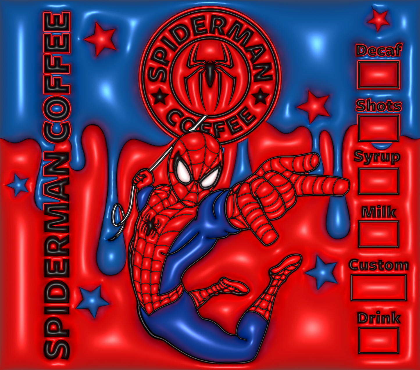 3D Spiderman tumbler