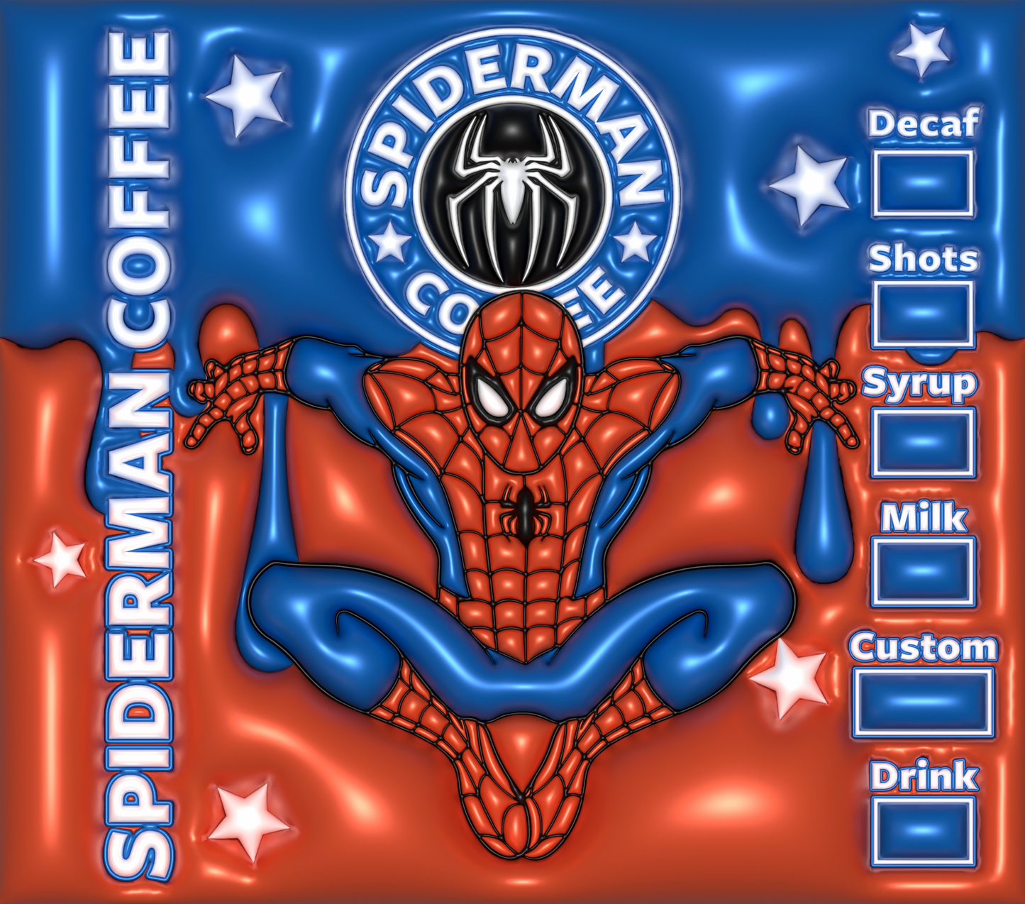 3D Spiderman Starbucks Coffee tumbler