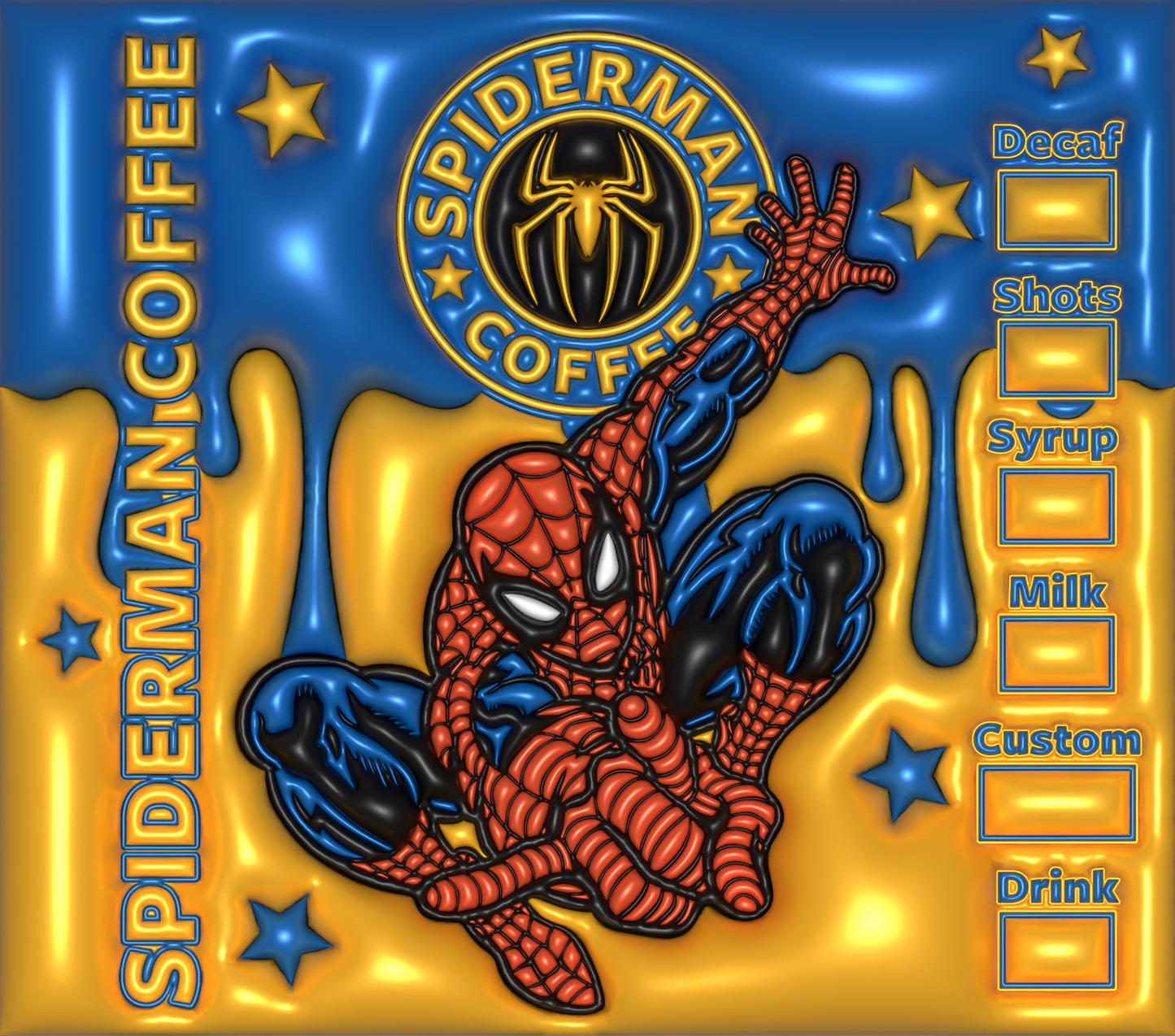 3D Spiderman Starbucks Coffee tumbler