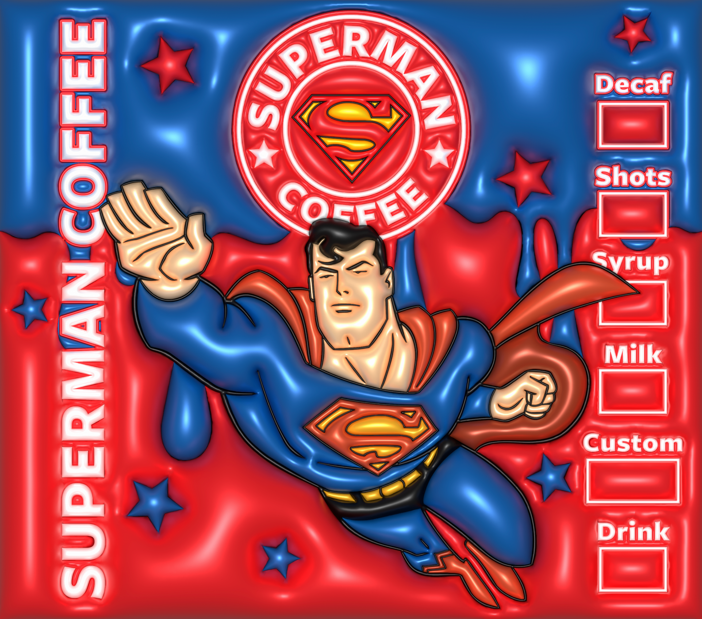 Superman 3D Starbucks Coffee tumbler