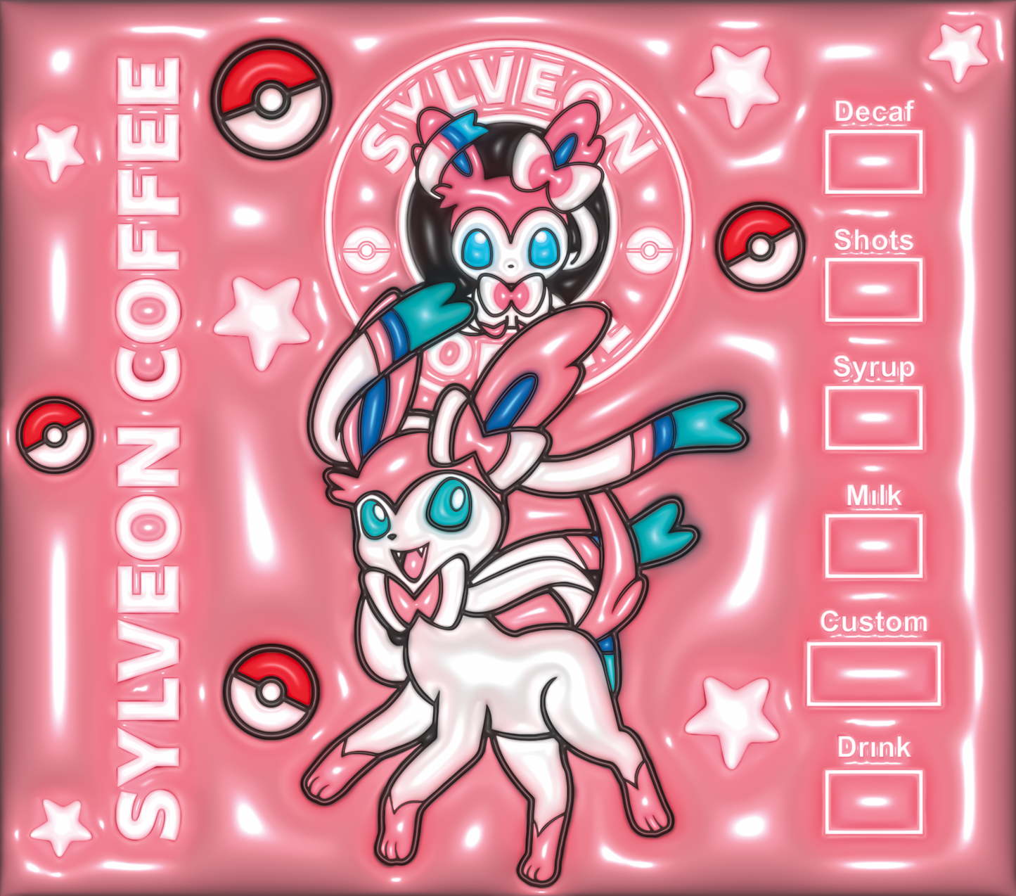 Sylveon 3D Starbucks Coffee Tumbler