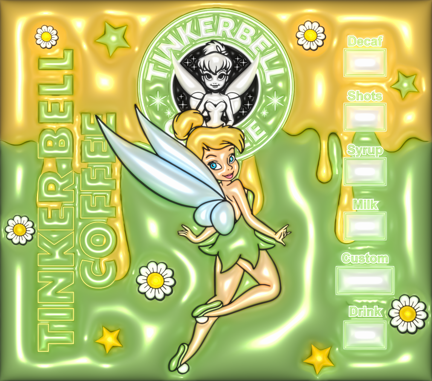 3D Tinkerbell Starbucks Coffee tumbler