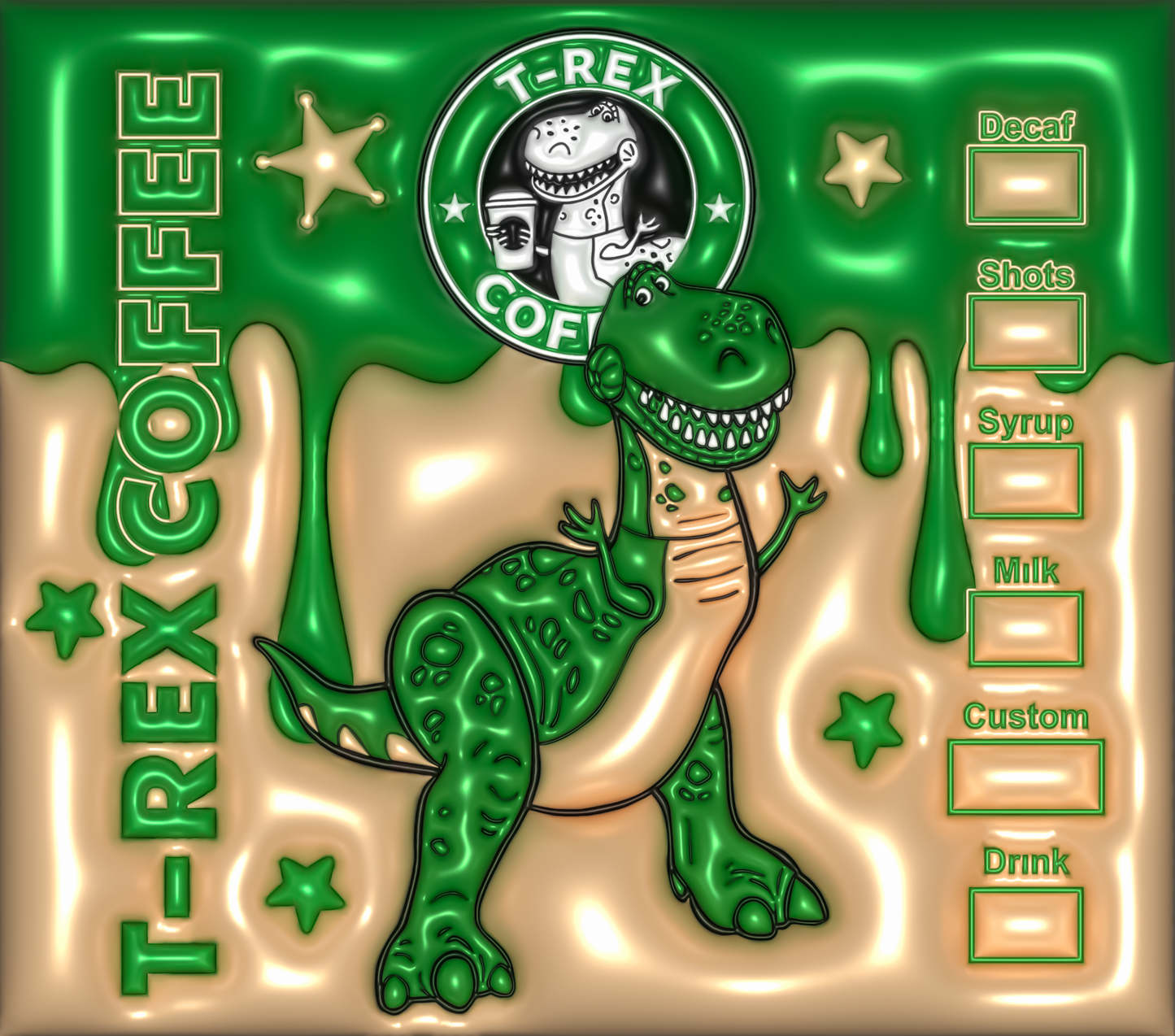 T-Rex Starbucks Coffee tumbler