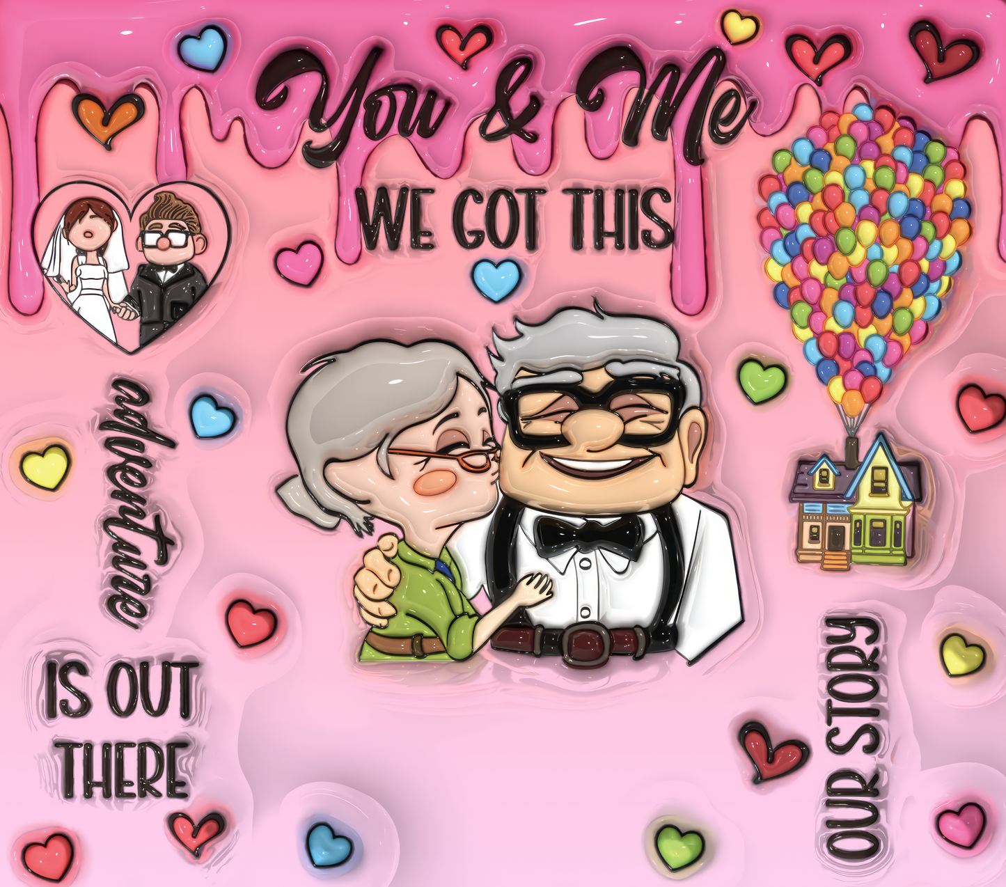 Up Valentine's Day tumbler