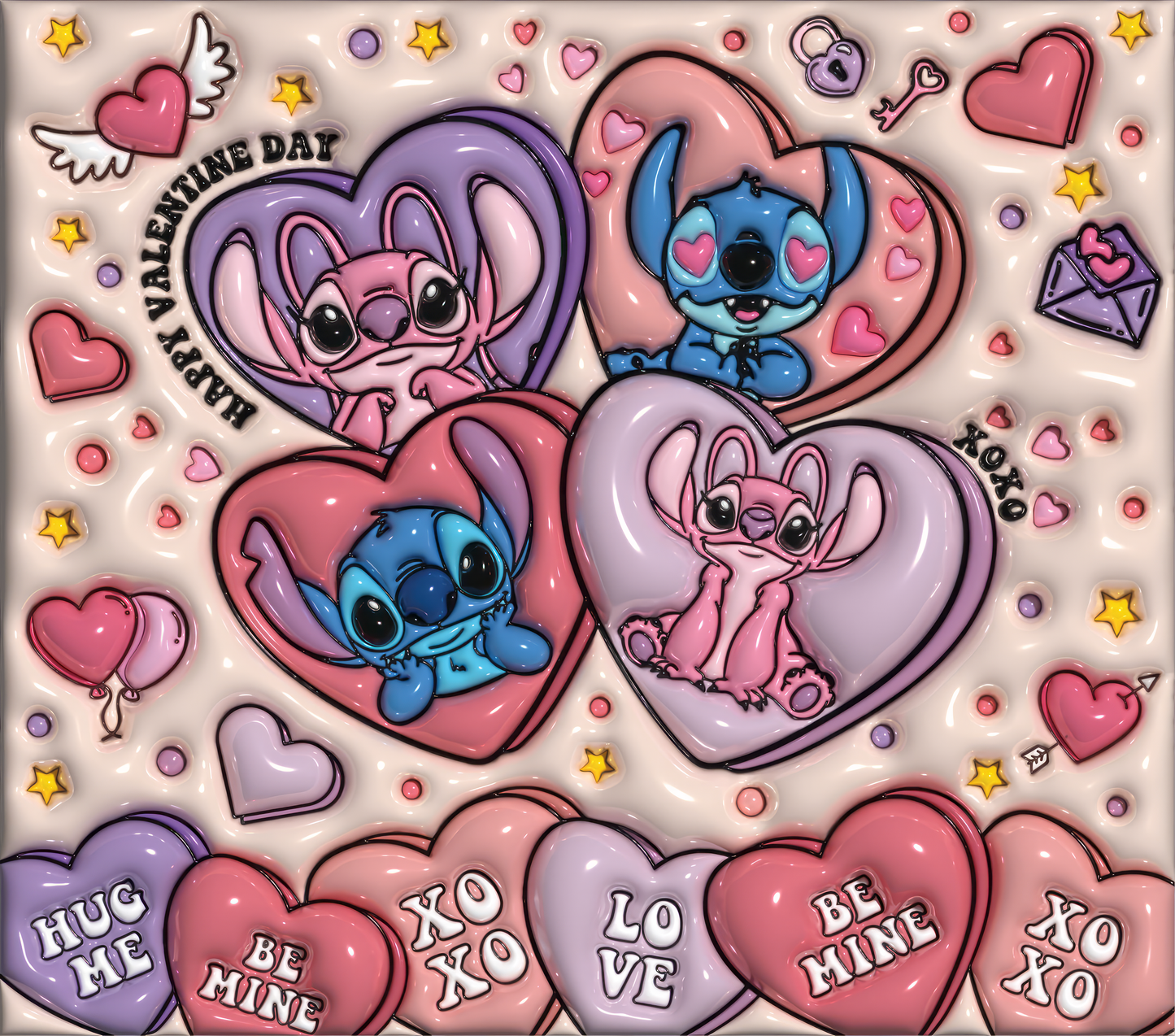 Stitch 3D Love Tumbler