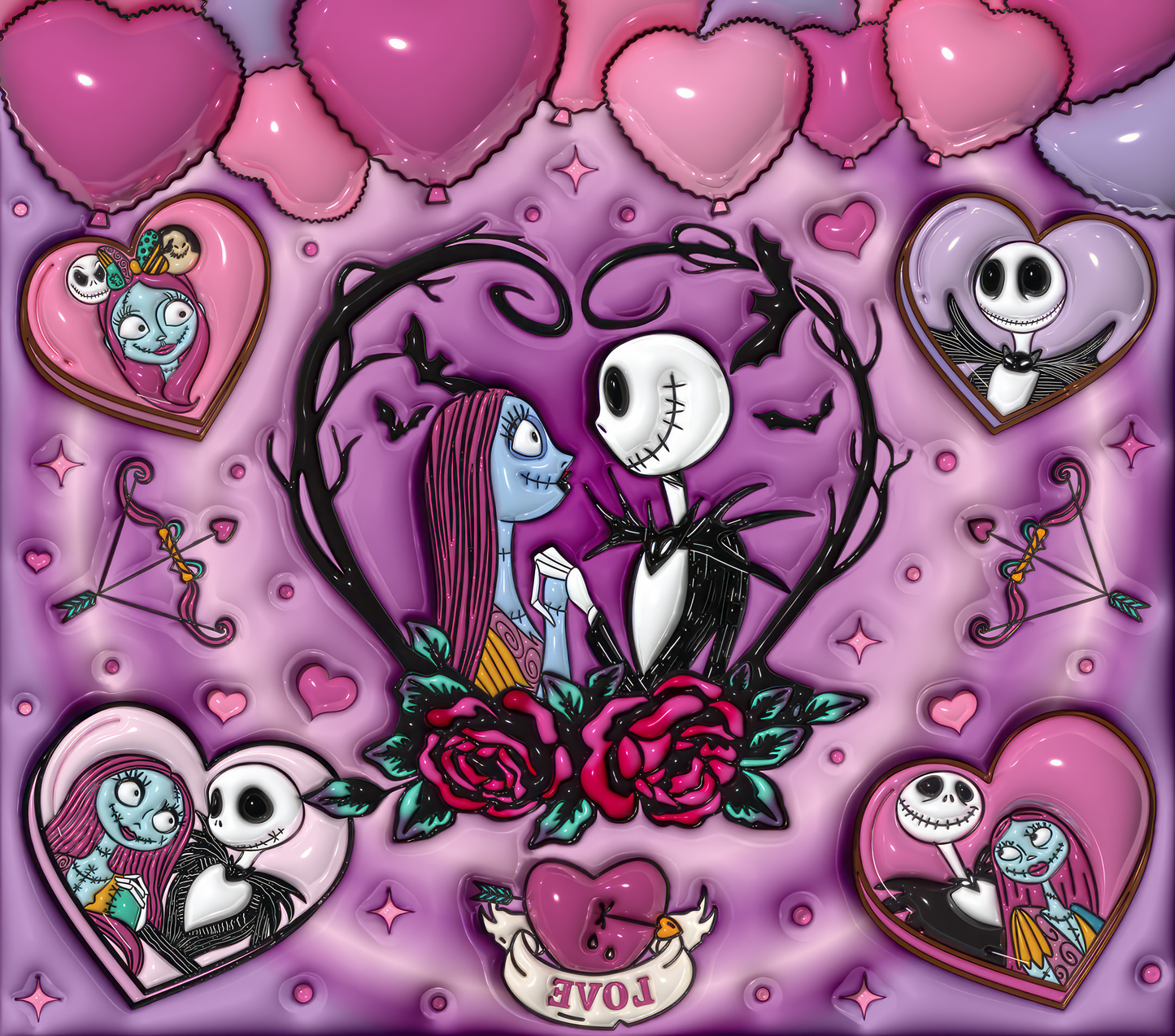 Jack and Sally Skellington Starbucks Coffee tumbler