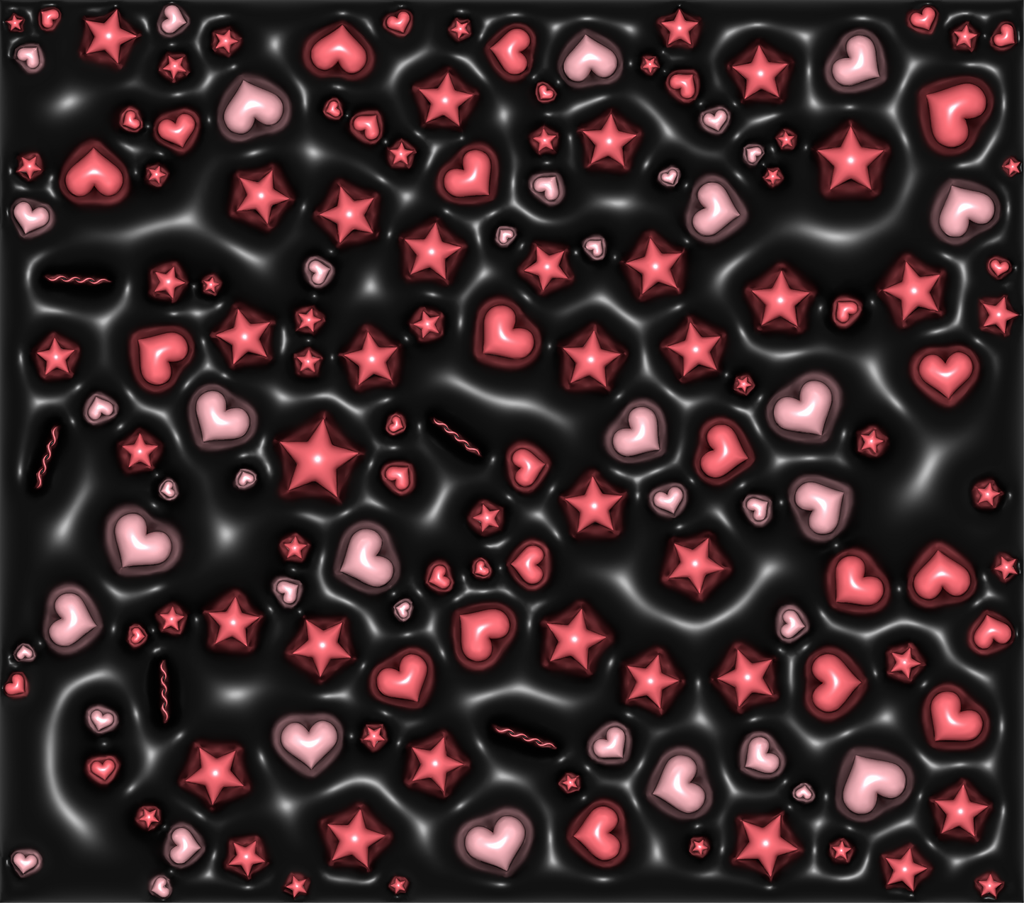 Pink stars and hearts tumbler