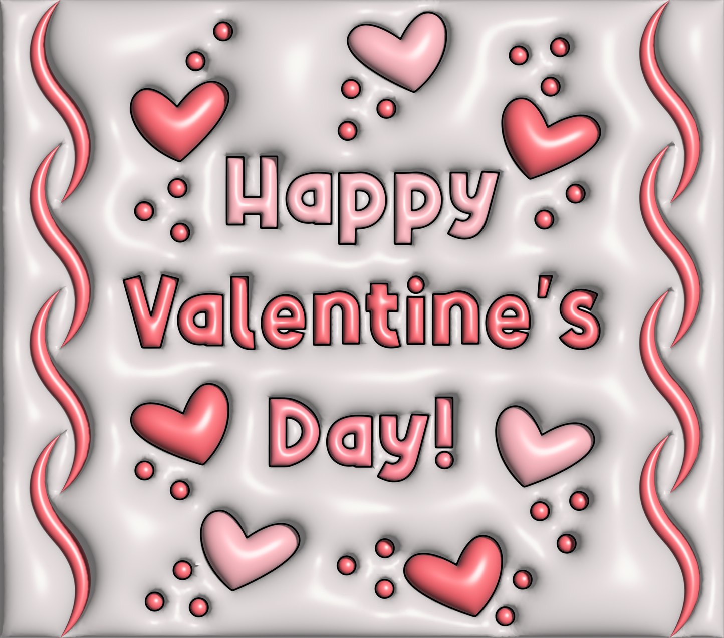 Valentine 3D Inflated tumbler