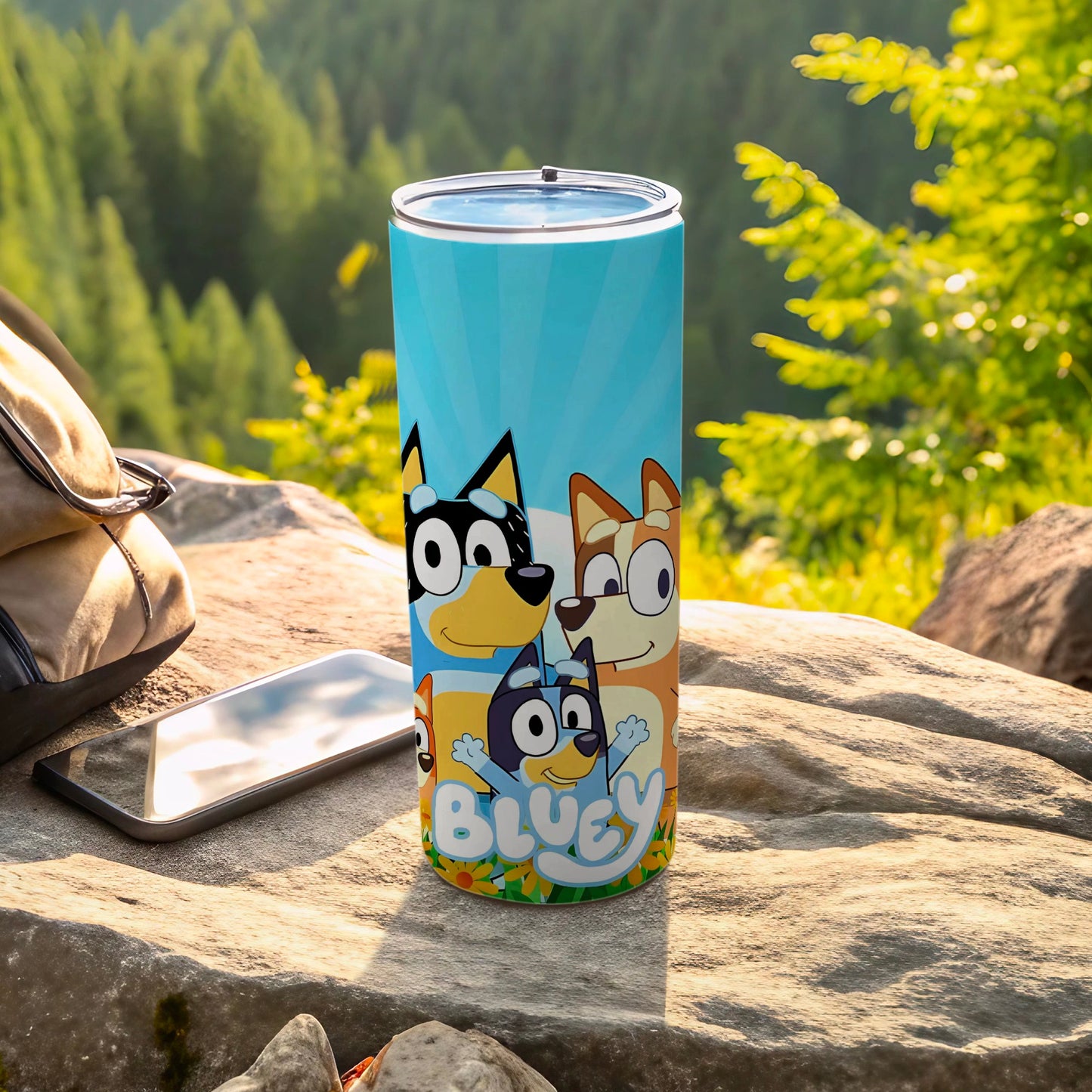 Bluey Cartoon Characters Insulated Tumbler Beverage Holder