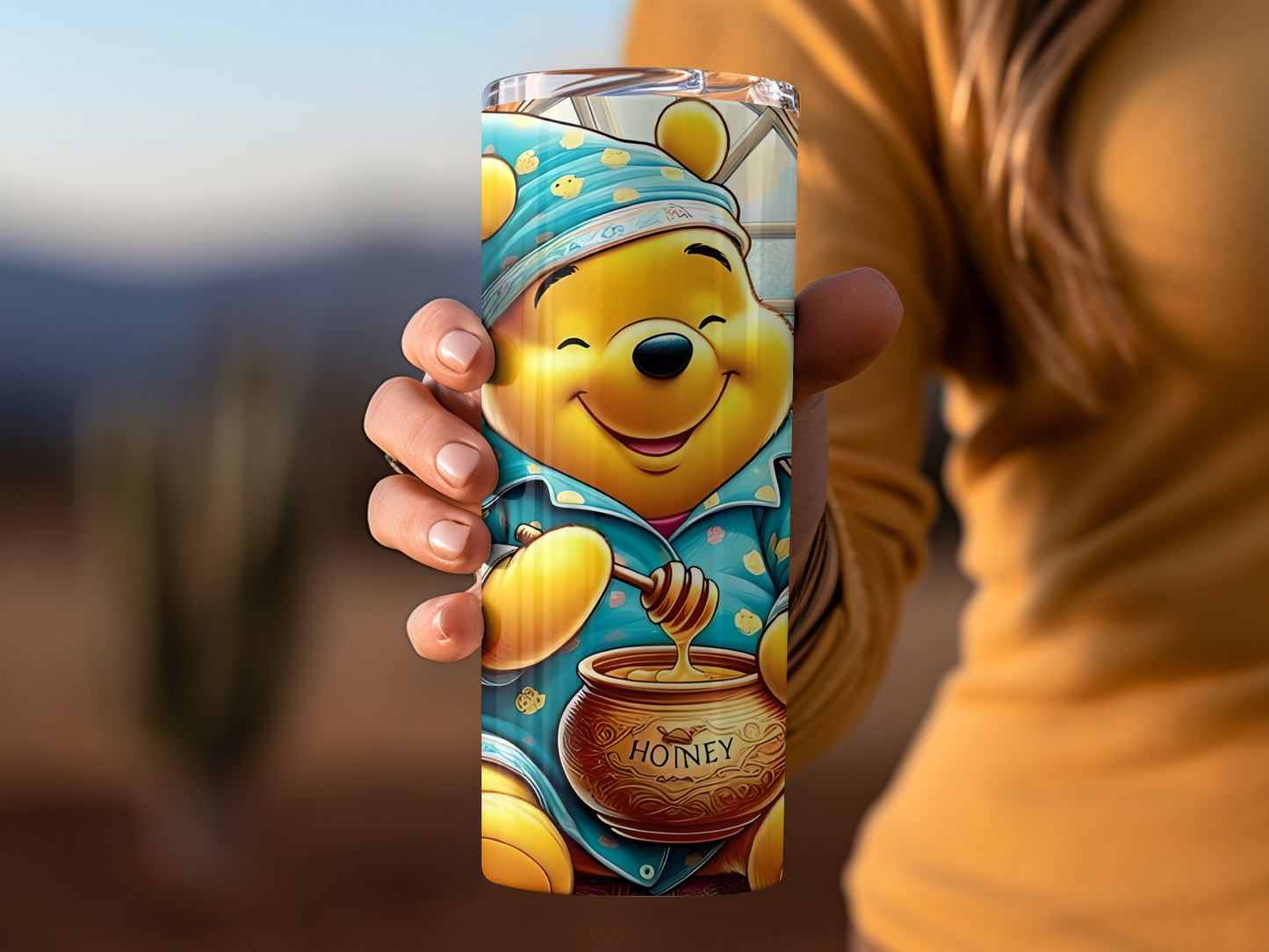 Winnie the Pooh Piglet Eeyore and Honey Cartoon Tumblers