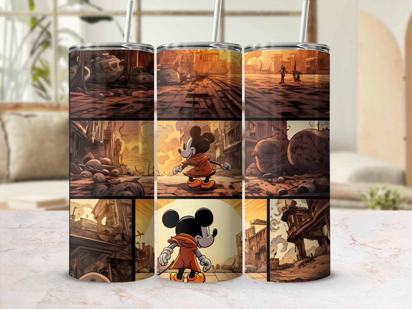 Post-Apocalyptic Comic Style Tumbler Design