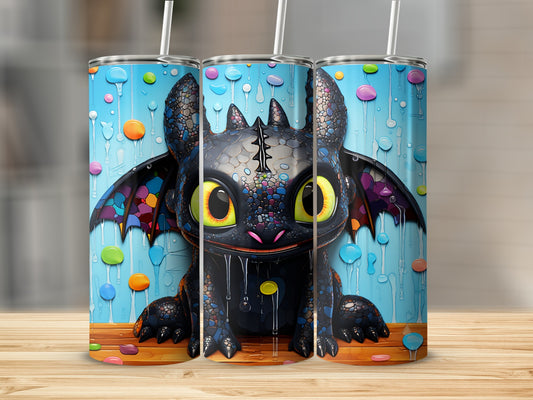 Cute Colorful Dragon Artwork Tumbler for Drinks Cup