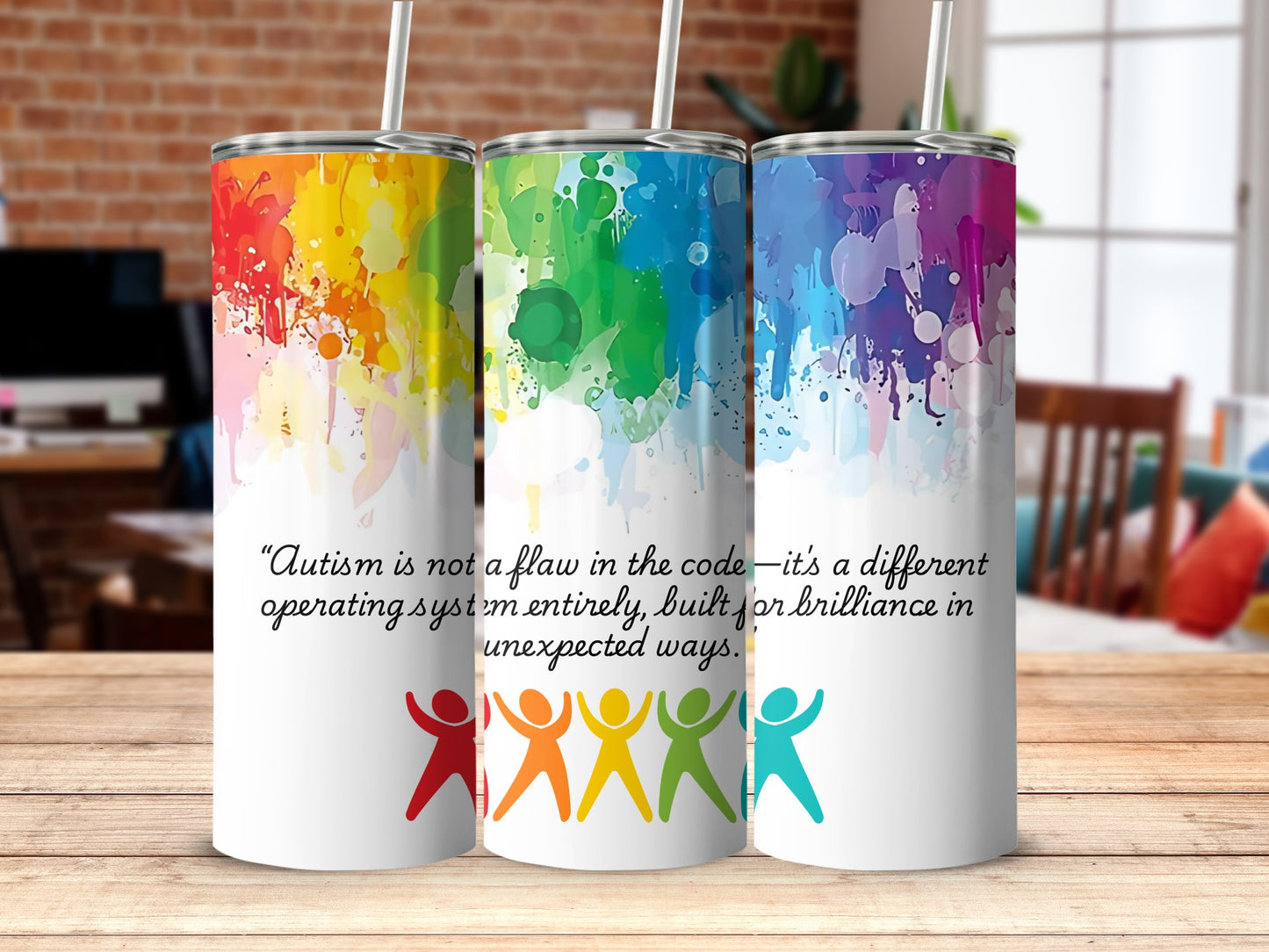 Colorful Inspirational Autism Awareness Tumblers