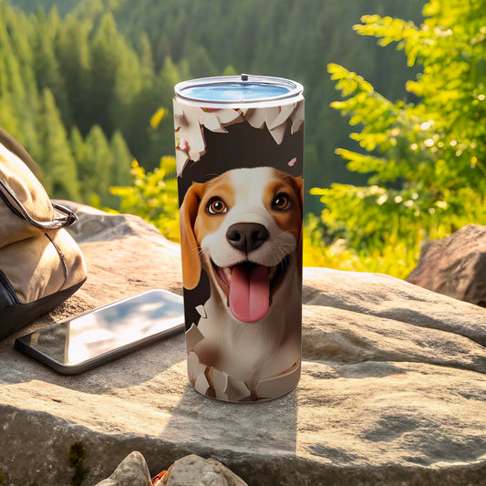 Happy Beagle Dog Smiling Face Art Insulated Tumbler product type
