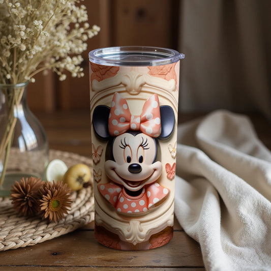 Cute Minnie Mouse Themed Tumbler for Beverages