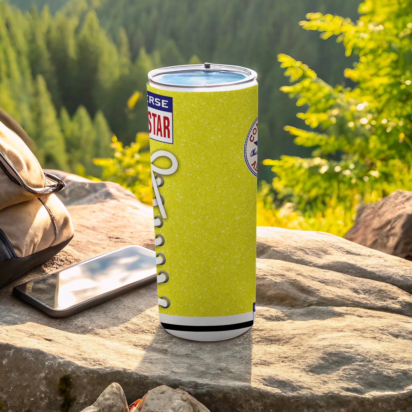 Yellow Textured Converse All Star Graphic Tumbler product type
