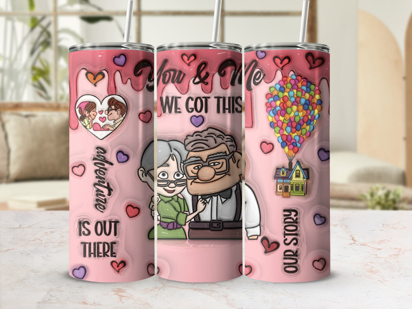 Personalized Our Story Tumblers with Custom Artwork