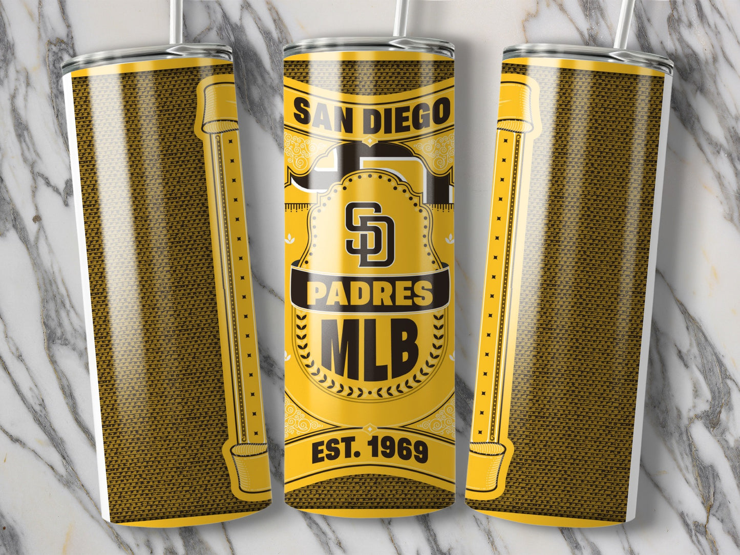 San Diego Padres Est 1969 MLB Logo Graphic Tumbler