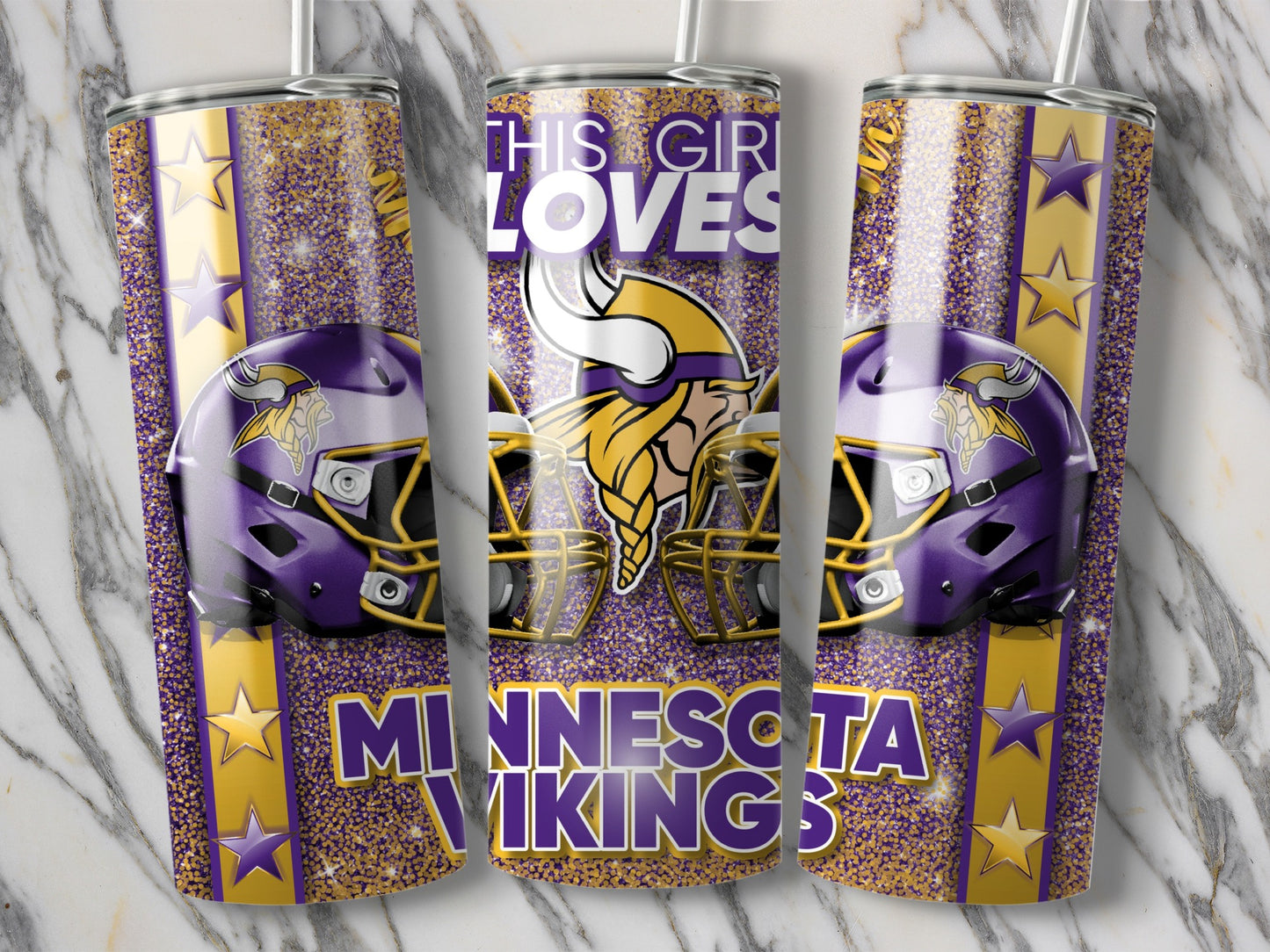 This Girl Loves Minnesota Vikings Football Team Tumblers