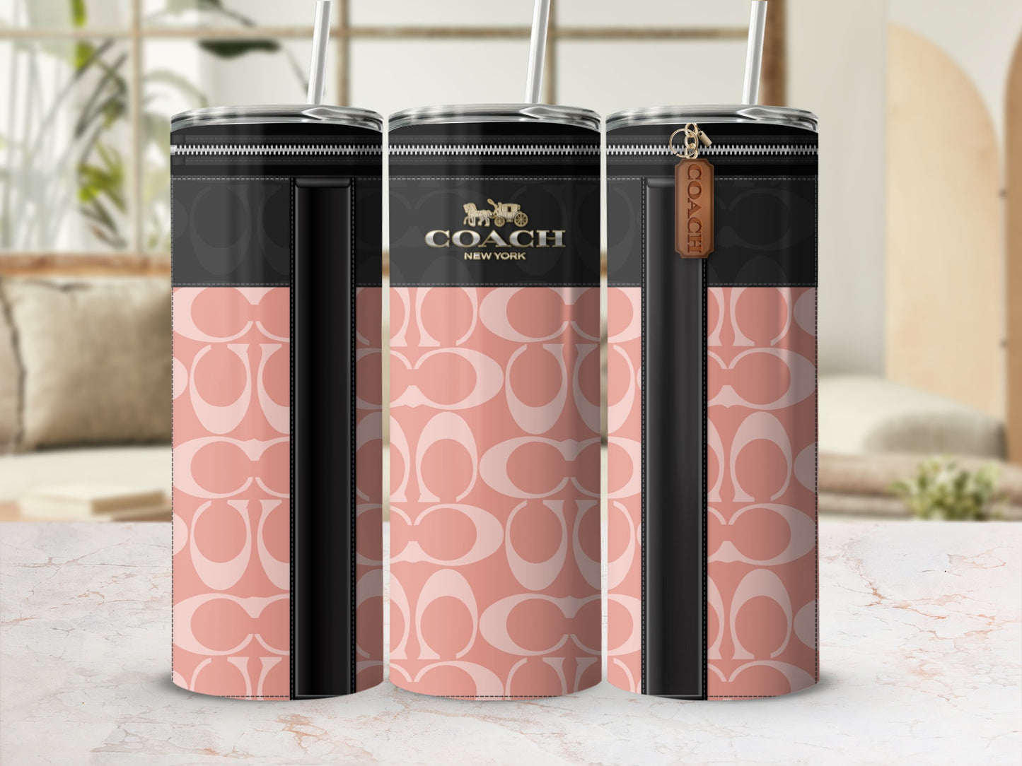 Stylish Designer Monogram Insulated Tumbler