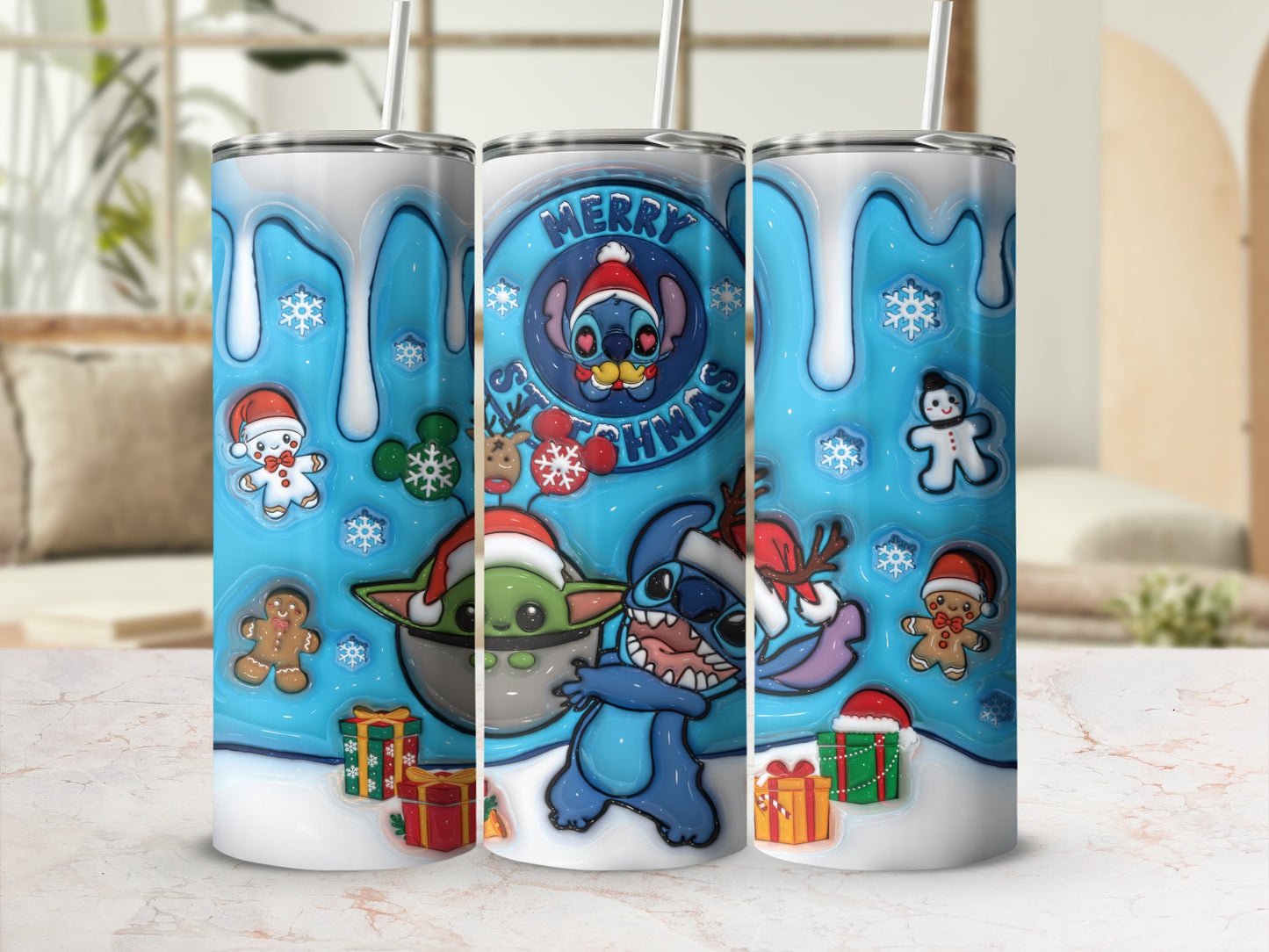 Merry Stitchmas Festive Holiday Tumblers Christmas Gift