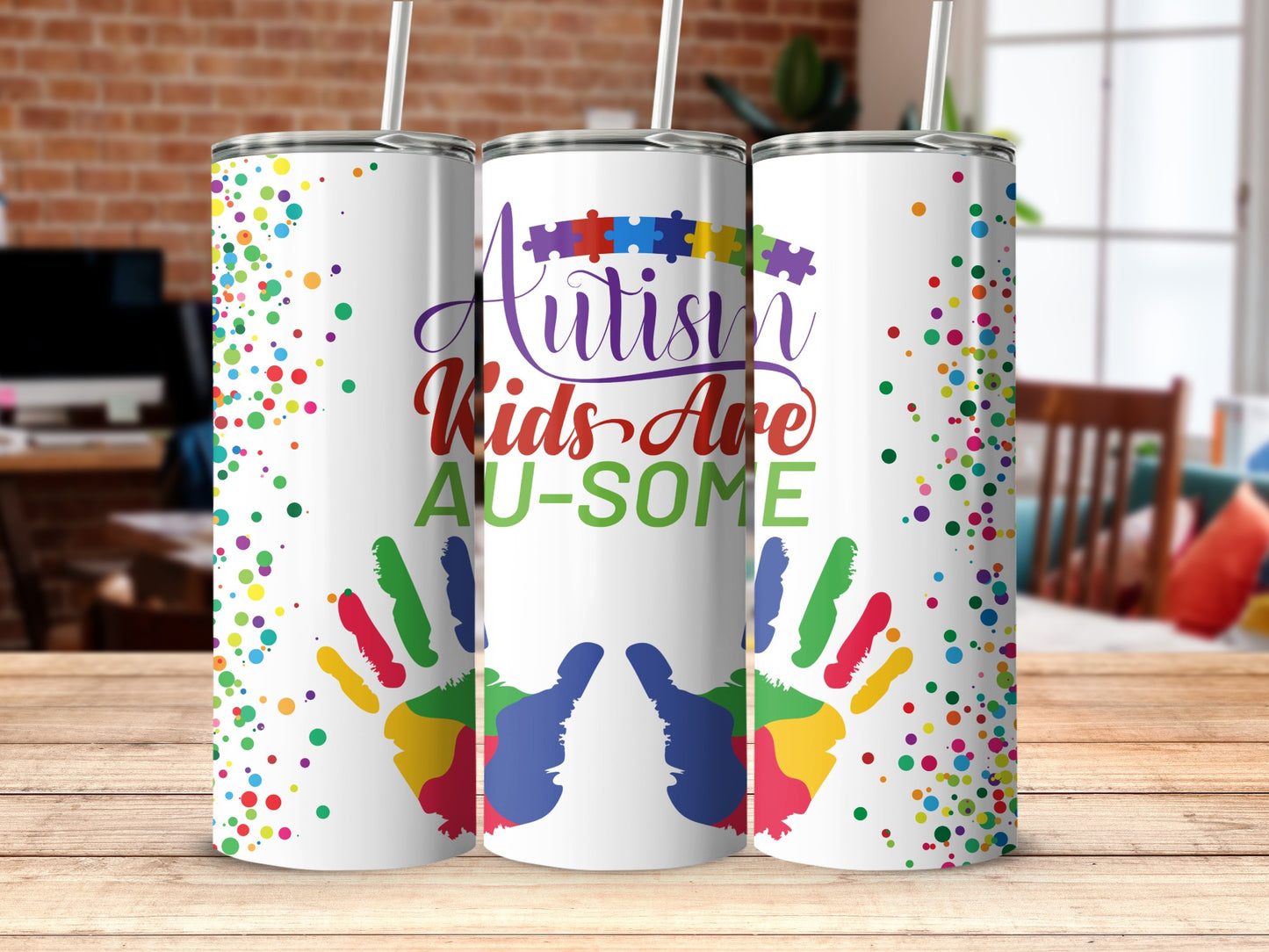 Autism Kids Are AU-SOME Colorful Tumbler Cups