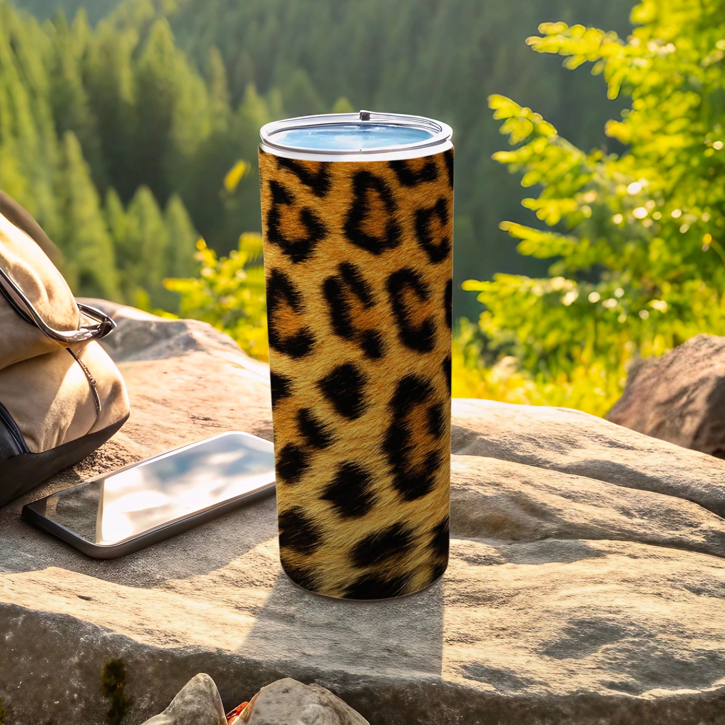 Leopard Print Pattern Stylish Beverage Tumbler product type
