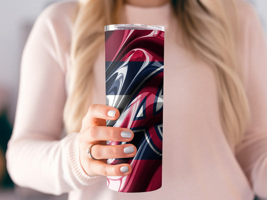 Atlanta Baseball Team Abstract Swirls Design Tumblers