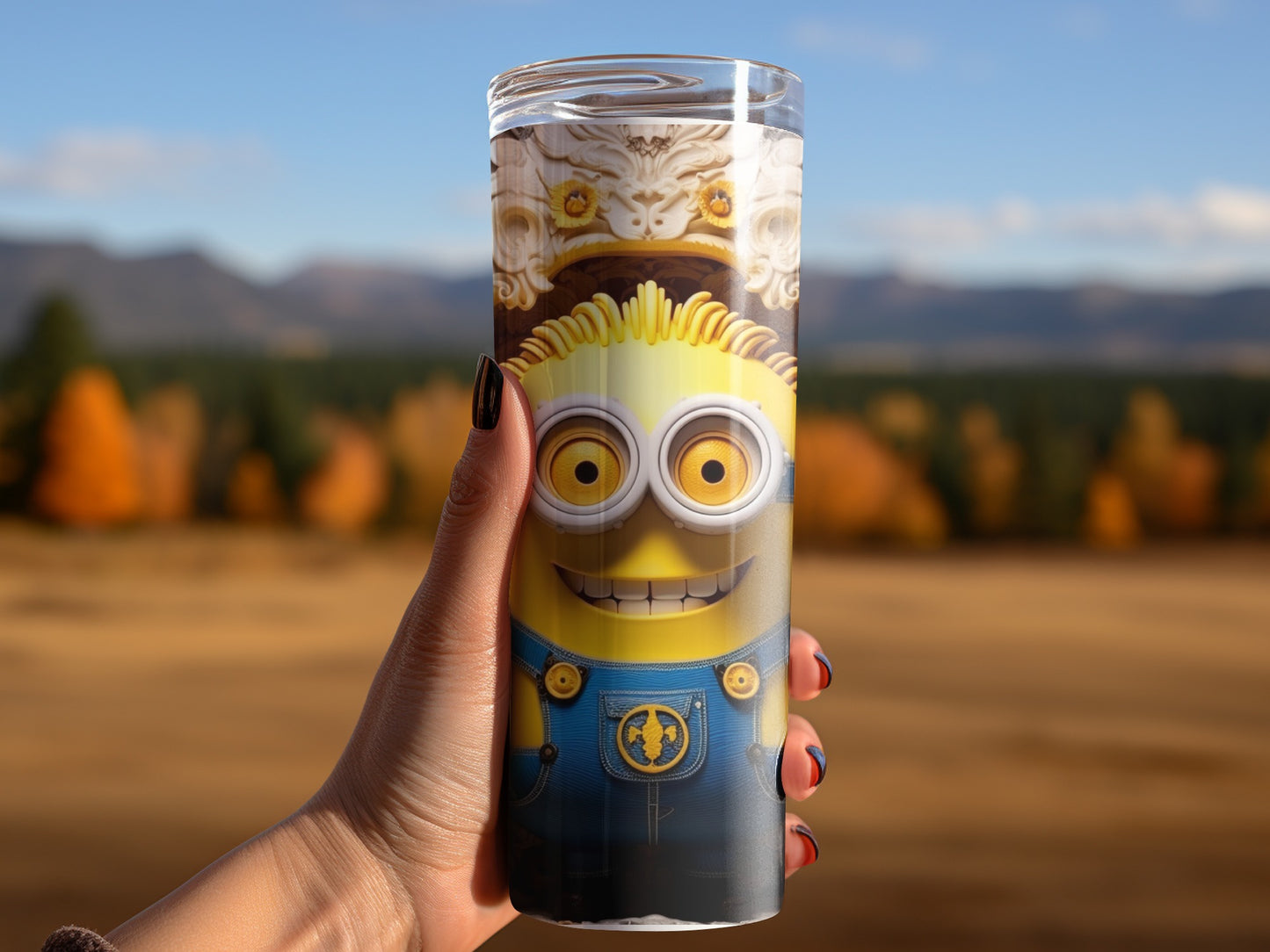 Cute Minion Smiling Tall Tumbler for Fun Drinks