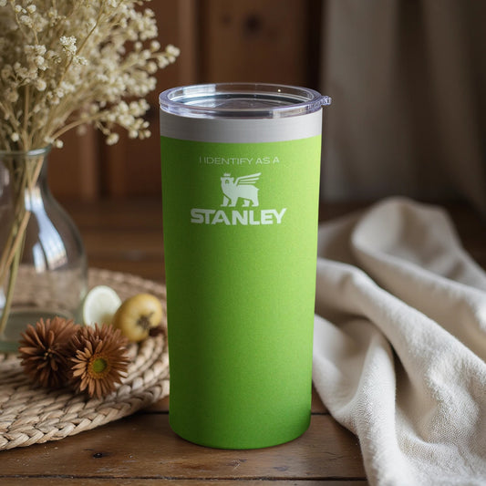I Identify As A Stanley Green Tumbler Cup