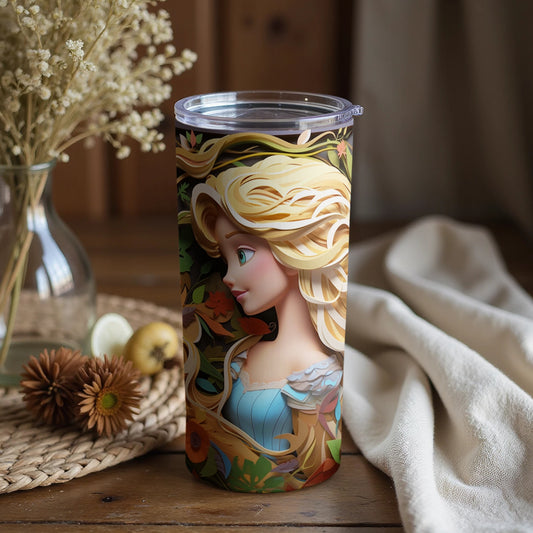 Beautiful Princess Art on Sleek and Stylish Tumbler