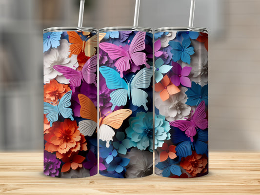Vibrant Butterfly Flower Layered Paper Cut Pattern product type
butterfly, flower, tumbler, colorful, vibrant, layereddesign, papercutstyle, 3deffect, floralpattern, natureinspired, drinkware, giftidea, pinkbutterfly, blueflower, orangeflower, purpleflowers, springtheme, summervibes, aestheticdesign, reusablecup