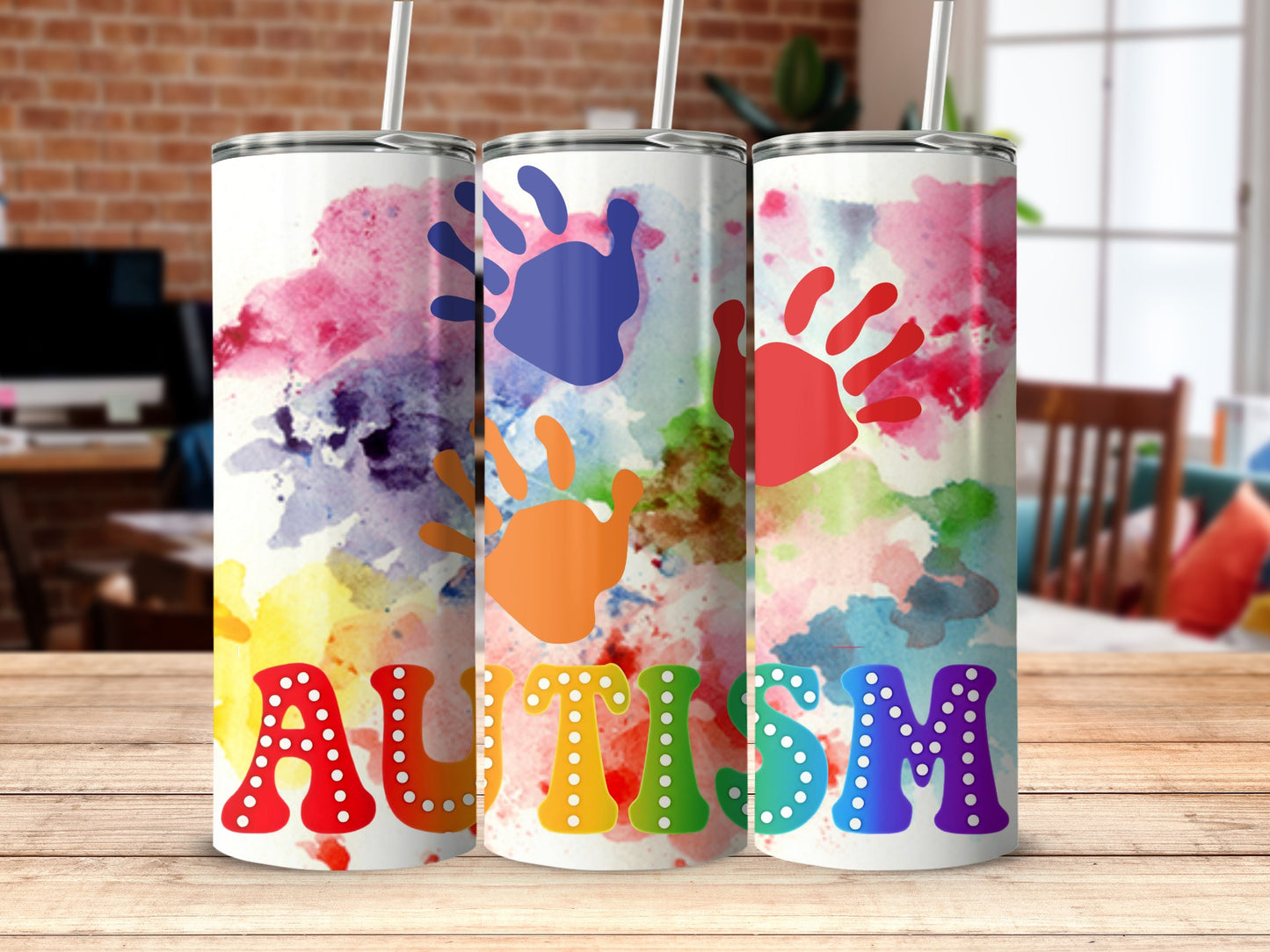Colorful Autism Awareness Tumblers Product