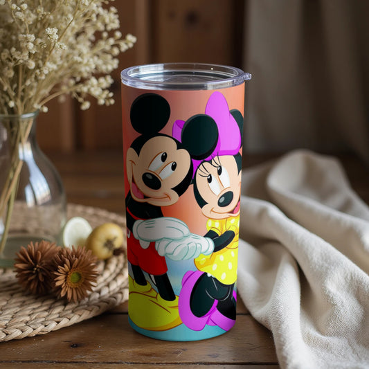 Mickey Mouse and Minnie Mouse Tumbler Design