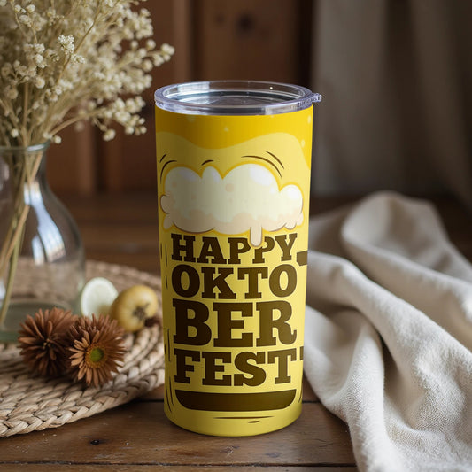 Festive Happy Oktoberfest Travel Cup for Beer Lovers
