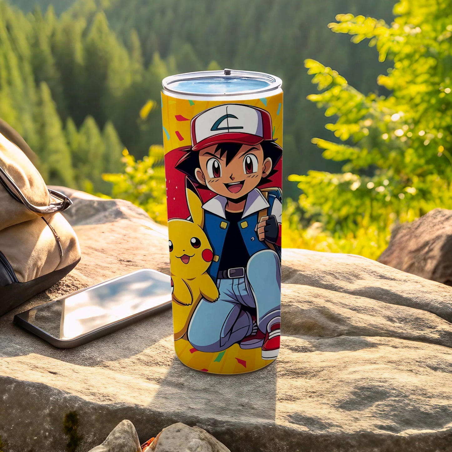 Colorful Anime Character Tumbler Featuring Iconic Duo