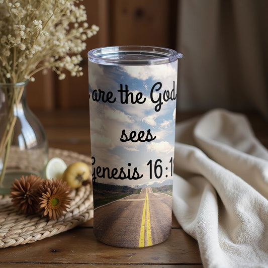 Inspirational Bible Verse Genesis 16 13 Travel Mug
