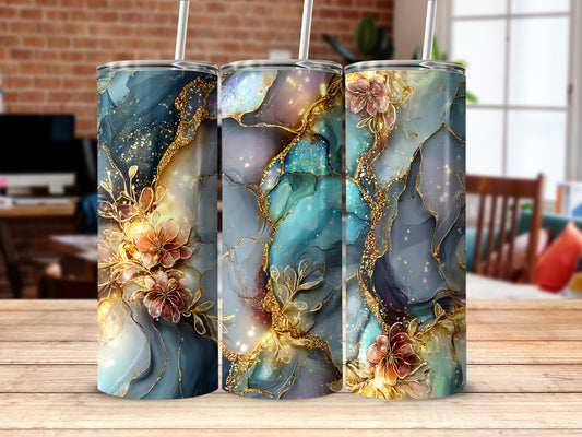 Elegant Florals and Abstract Patterns Tumbler