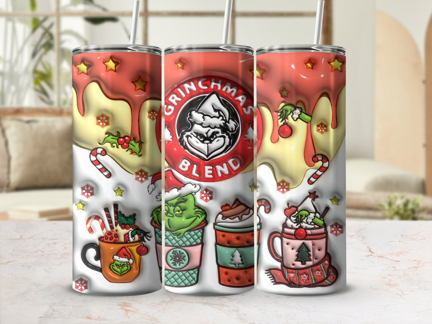 Grinchmas Blend Christmas Themed Stainless Steel Tumbler