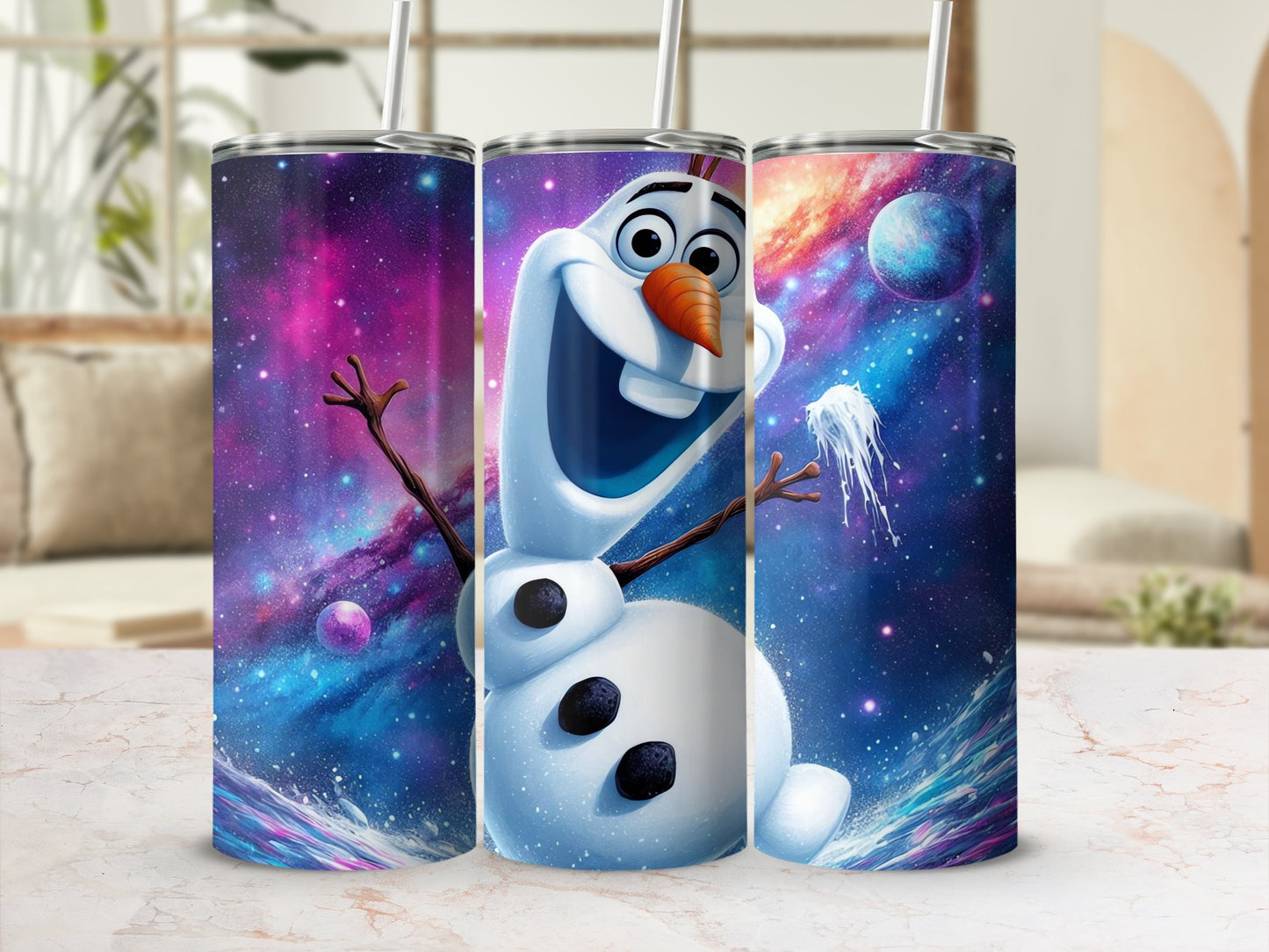 Galaxy Space Snowman Vacuum Insulated Tumbler