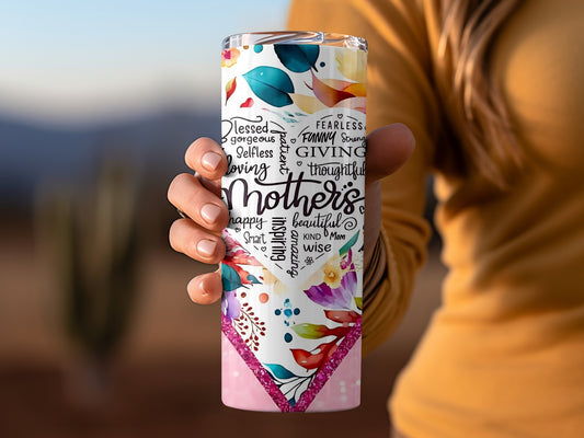 Inspirational Floral Happy Mother's Day Tumbler Cup
