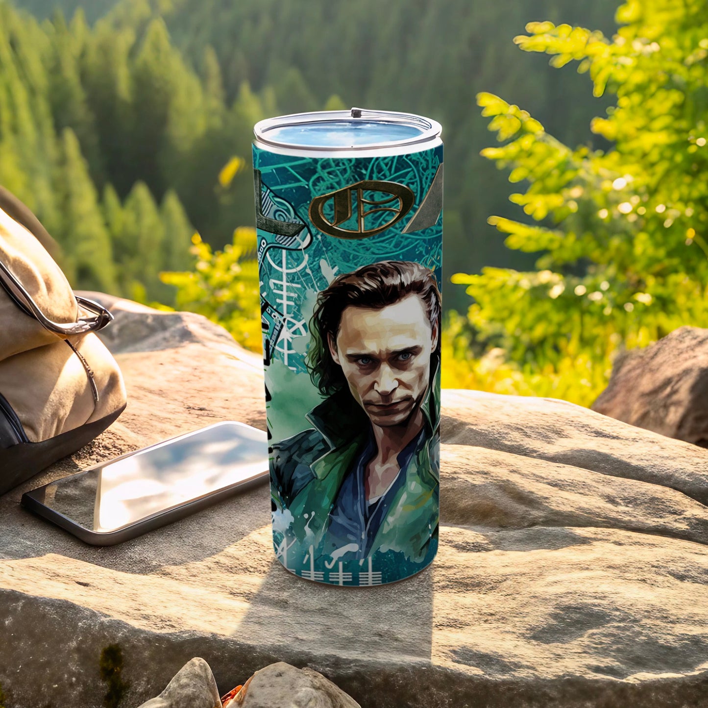 Loki Themed Tumbler Ideal for Drinks on the Go