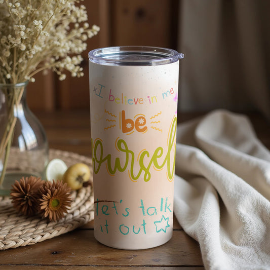 Motivational Be Yourself Travel Mug with Inspirational Quotes